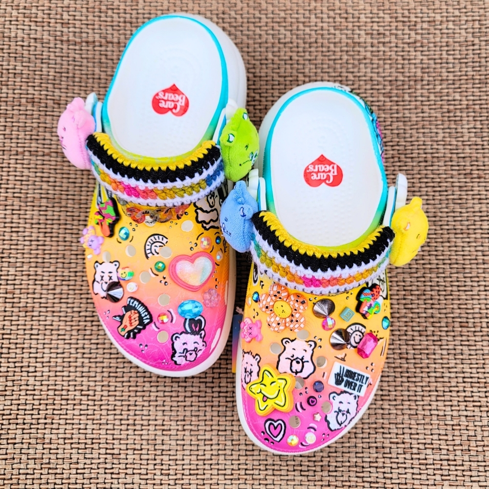 Care Bears Custom Crocs - FREE Shipping - Size W9/M7 - Collectors Edition